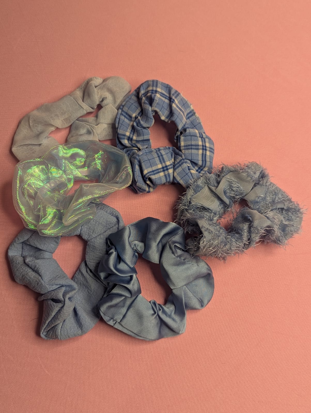 Blue scrunchie